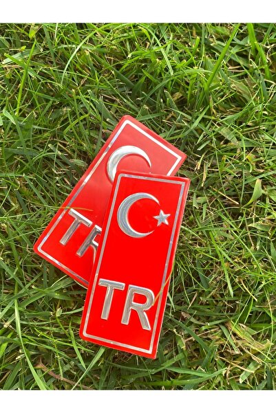 Genel Markalar Aliminyum TR Plaka Yapıştırma Kırmızı 2'li