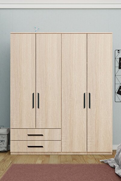 Metalia GM 082 NOVADO 4 KAPI 2 ÇEKMECELİ SONOMO GARDIROP