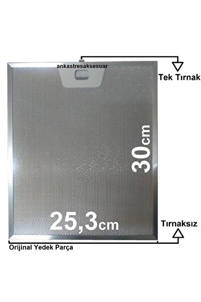 Profilo DVG6D660/02 Davlumbaz Aspiratör Filtresi Alüminyum Yağ Süzgeç Tel Kaset Filtre