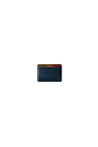 HELMBROOK Elton Men - Navy Blue Plus Color Leather, Λεπτό σχέδιο, Θήκη κάρτας RFID Protect πολλαπλών θέσεων