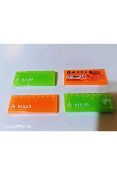 Adel Colorful Ruled Eraser - 4PCS Quality and Patterned