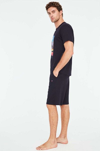 Mod Collection 3833 Ανδρικό Σετ Πυτζάμες Navy Blue με σορτς