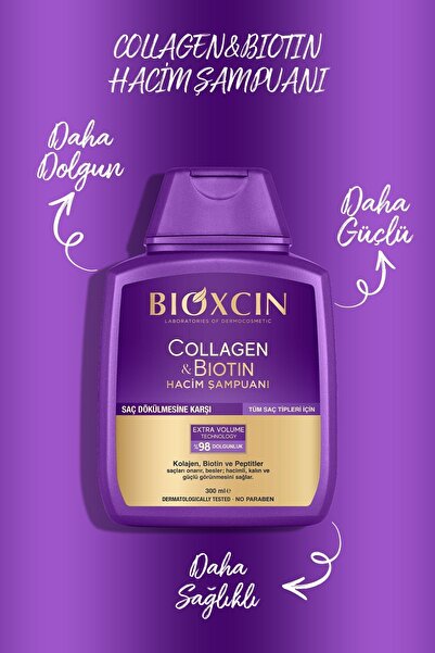 Bioxcin Collagen & Biotin Hacim Şampuanı 300ml + Kertin Argan Saç Bakım Yağı
