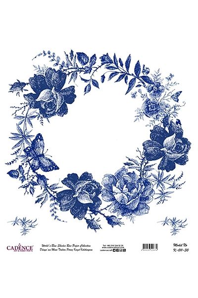 Cadence K-011 Blue Shades of the Earth Brass Decoupage 30x30