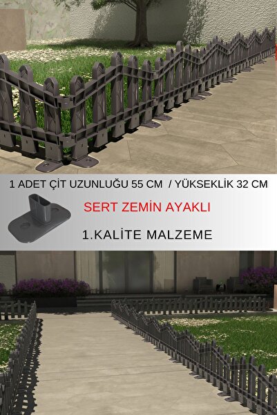 ZiDi Plastik Dekoratif Plastik Alan Oluşturma Ve Bahçe Çiti 1 Adet Çit (Y: 32...