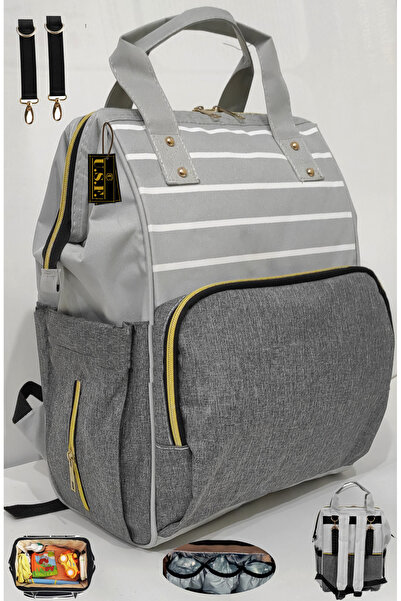 USF حقيبة العناية بالطفل حقيبة ظهر فاخرة للعناية بالأم والطفل باللون الذهبي