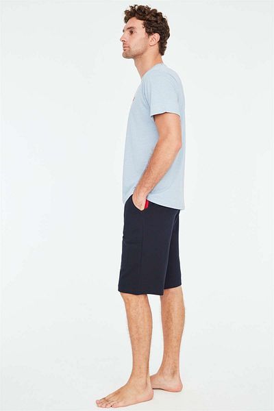 Mod Collection Σετ πιτζάμες 3836 Ανδρικό σορτς μπλε μελανζέ