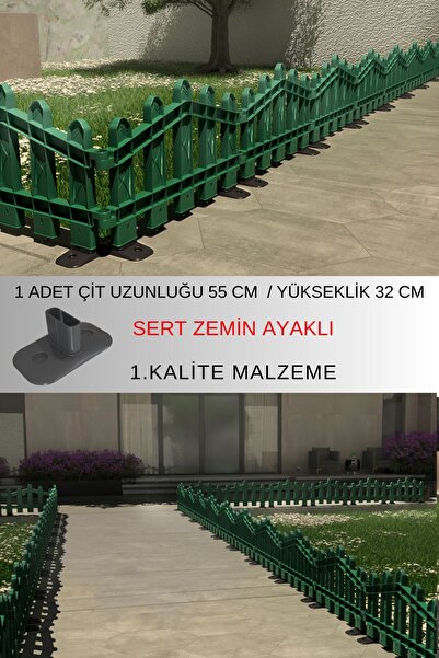 ZiDi Plastik Dekoratif Plastik Alan Oluşturma Ve Bahçe Çiti 1 Adet Çit (Y: 32...