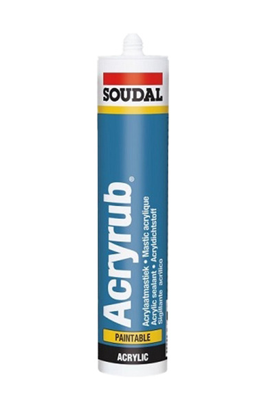 Soudal Silikonize Akrilik Mastik Beyaz 500 Gr