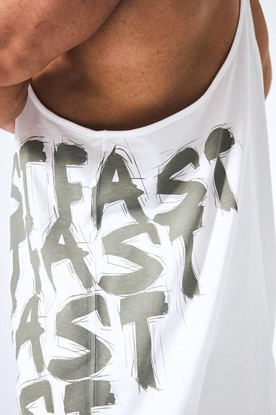 FAST EFFECT WEAR قميص داخلي أمامي وجانبي مطبوع عليه "Doodle"