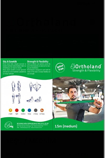 Ortholand Yeşil Egzersiz Bandı 1,5 Metre Medium