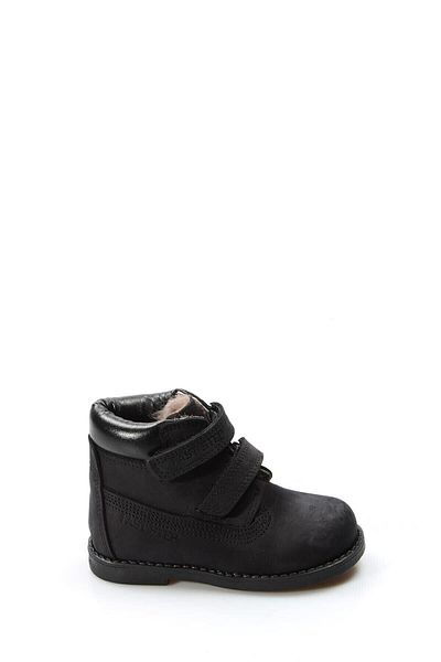 FAST STEP Unisex Genuine Leather Fur Lined Winter Comfortable Daily Velcro Baby Classic Boots 006kba1001
