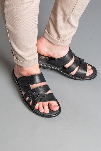 Obucca Genuine Leather Soft Sole Men's Slippers
