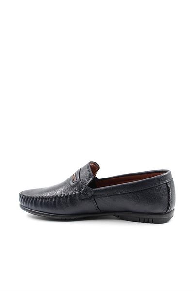 FAST STEP Genuine Leather Navy Blue Men's Casual Shoes 585ma203