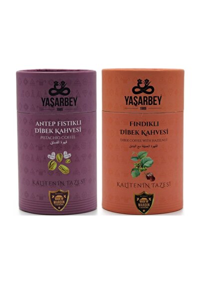 Yaşarbey Mardin Hatırası Muhteşem 2'li Antep Fıstıklı-fındıklı Dibek Kahvesi 400 gr (AVANTAJLI PAKET)