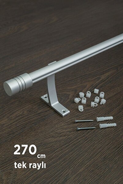 wenthi Suport pentru perdele cu o singură șină Venti de 20 mm, metal rustic, ...