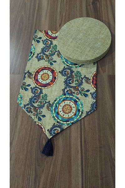 hess ticaret Ethnic Mandala Model 6 Supla Runner Set