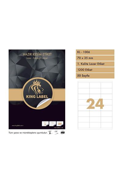 KİNG LABEL ملصق ليزر KL - 1006 70x35 مم 50 ورقة