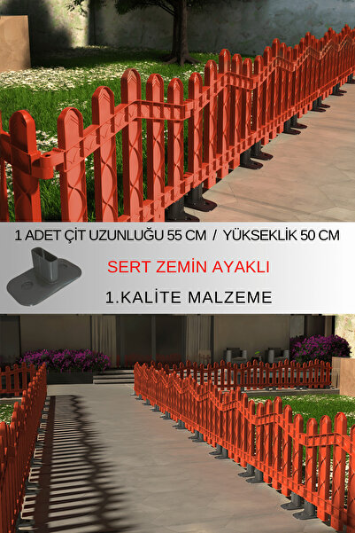 ZiDi Plastik Dekoratif Plastik Alan Oluşturma Ve Bahçe Çiti 1 Adet Çit (Y: 50...
