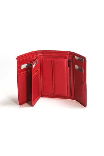 FAST STEP Accesoriu portofel de damă roșu din piele naturală 779ca2628