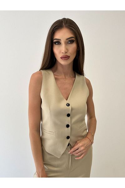 ossons Zeus Fabric 2-Piece Double Leg Vest and Trousers Set