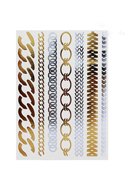 Design Look Zincir Figürlü Geçici Dövme Flash Tattoo