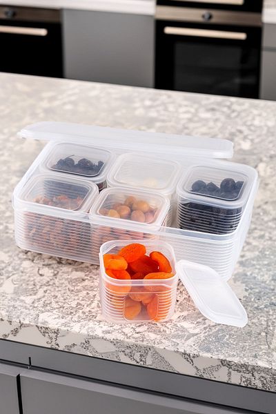 emir home shop 7 Pieces Leak Proof Airtight Storage Container Set Breakfast Picnic Set Refrigerator Freezer Organizer