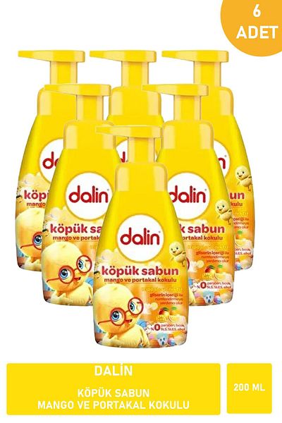 Dalin Mango and Orange Scented 200 ml Foam Soap - 6 PCS