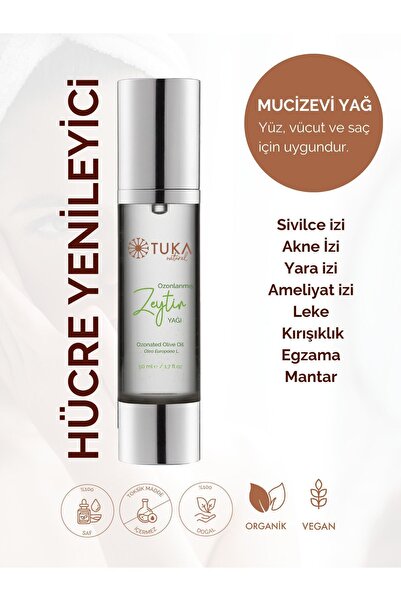 TUKA NATURAL Saf Ozon Yağı 50 ml | Doğal Bakım Yağı