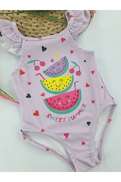 Butik Girl's Thin Strap Swimsuit - With Different Color Options