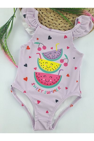 Butik Girl's Thin Strap Swimsuit - With Different Color Options
