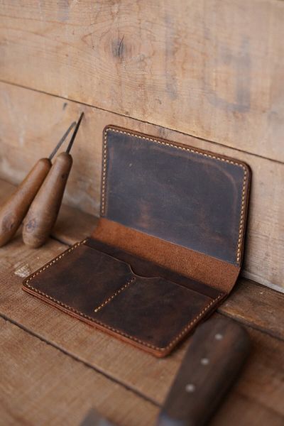 Lost Slope Leather Passport Wallet - Real Leather & Handmade