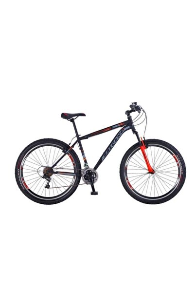 Salcano Lion 27,5 V 27,5 Jant (170 CM BOY VE ÜSTÜ) Dağ Bisikleti-Siyah Kırmızı Gri