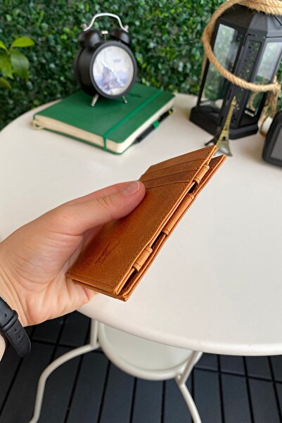 Modica Lotus - Γνήσιο δέρμα Rfid Protect Anti-Theft Tan Magician Wallet