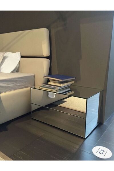 LUXURY VİLLA Luxury Aynalı Komodin En 50cm Derinlik 45cm Yükseklik 45cm