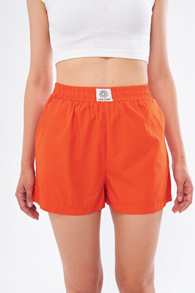Jardin du Soleil شورت برتقالي - 100% قطن، تفاصيل حبل وجيوب