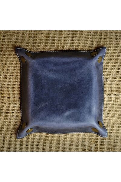 Modica Gri Masa Tepsisi, Masa Aksesuarı, Organizatör Hakiki Deri Hediye Kutul...