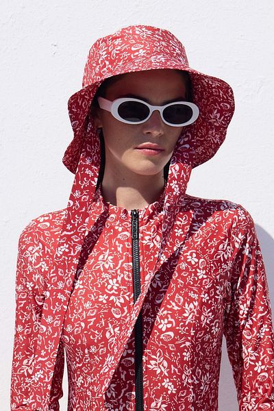 Manuka Roter Schell Bucket Hat – mit Schnürung