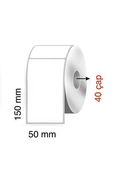 AYSAN ETİKET AySan Etiket Boş Yapışkanlı Koli Barkod P.P Opak Etiket 50mm X 1...