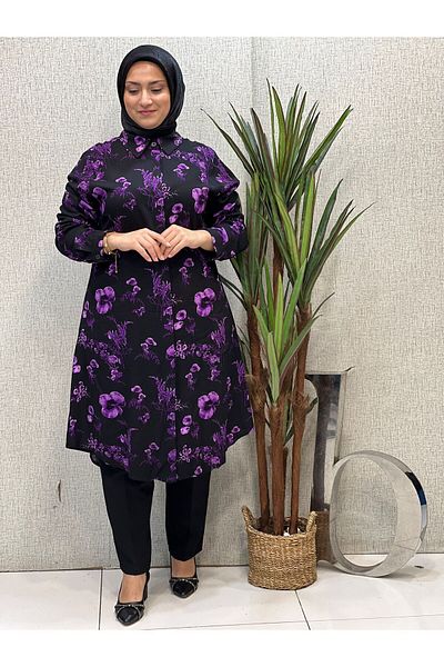 Butik büyük beden Viscose Oversize Tunic