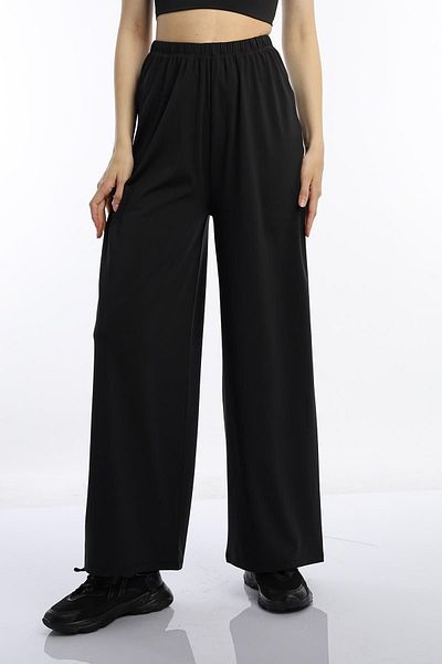 QUHOX Women's Allegro Fabric Crop / Trousers Set Black