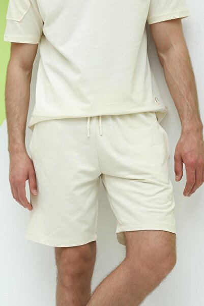 QUHOX Muške kratke hlače sa dva konca, boja ekru
