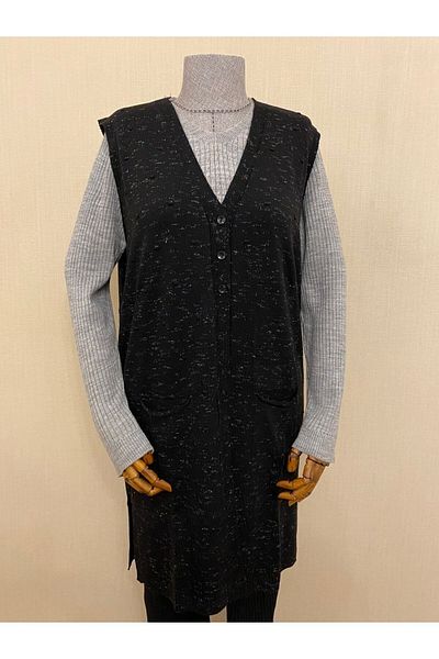 TEK Knitwear Mother Vest / Black