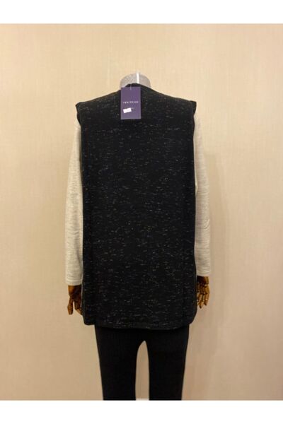TEK Triko Anne Yelek / Kırçıllı Siyah