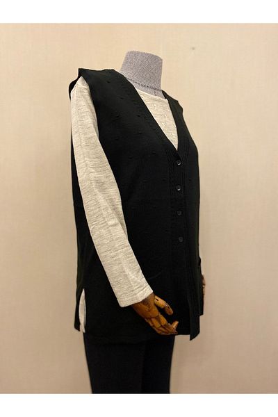 TEK Knitwear Mother Vest / Black