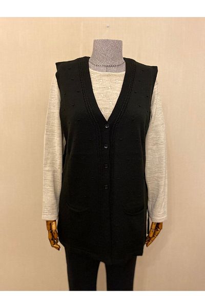 TEK Knitwear Mother Vest / Black