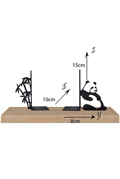 Hobi Demir Sanat حامل كتب معدني على شكل باندا، حامل كتب مزخرف