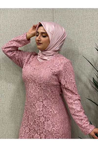 Butik büyük beden Kordena Lace Evening Dress
