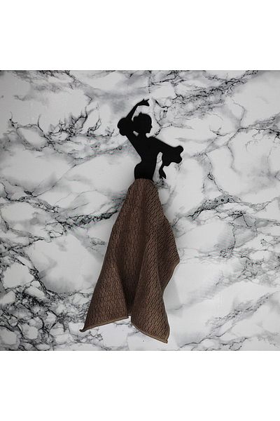 Hobi Demir Sanat Decorative Metal Woman Figured Towel Paper Napkin Roll Kitchen Hanger Rack Hanging Kitchen Hanger