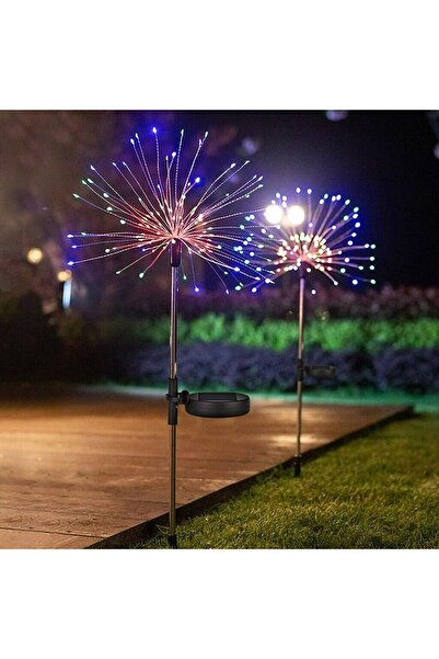 SD WORKS 2'li Solar Starburst Stake Garden Lights Güneş Enerjili Bahçe Yıldız...